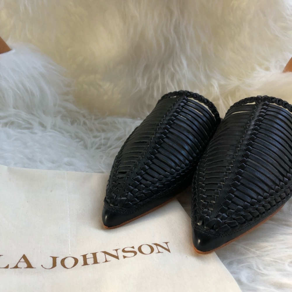 NEW Ulla Johnson Jana Babouche mules, black